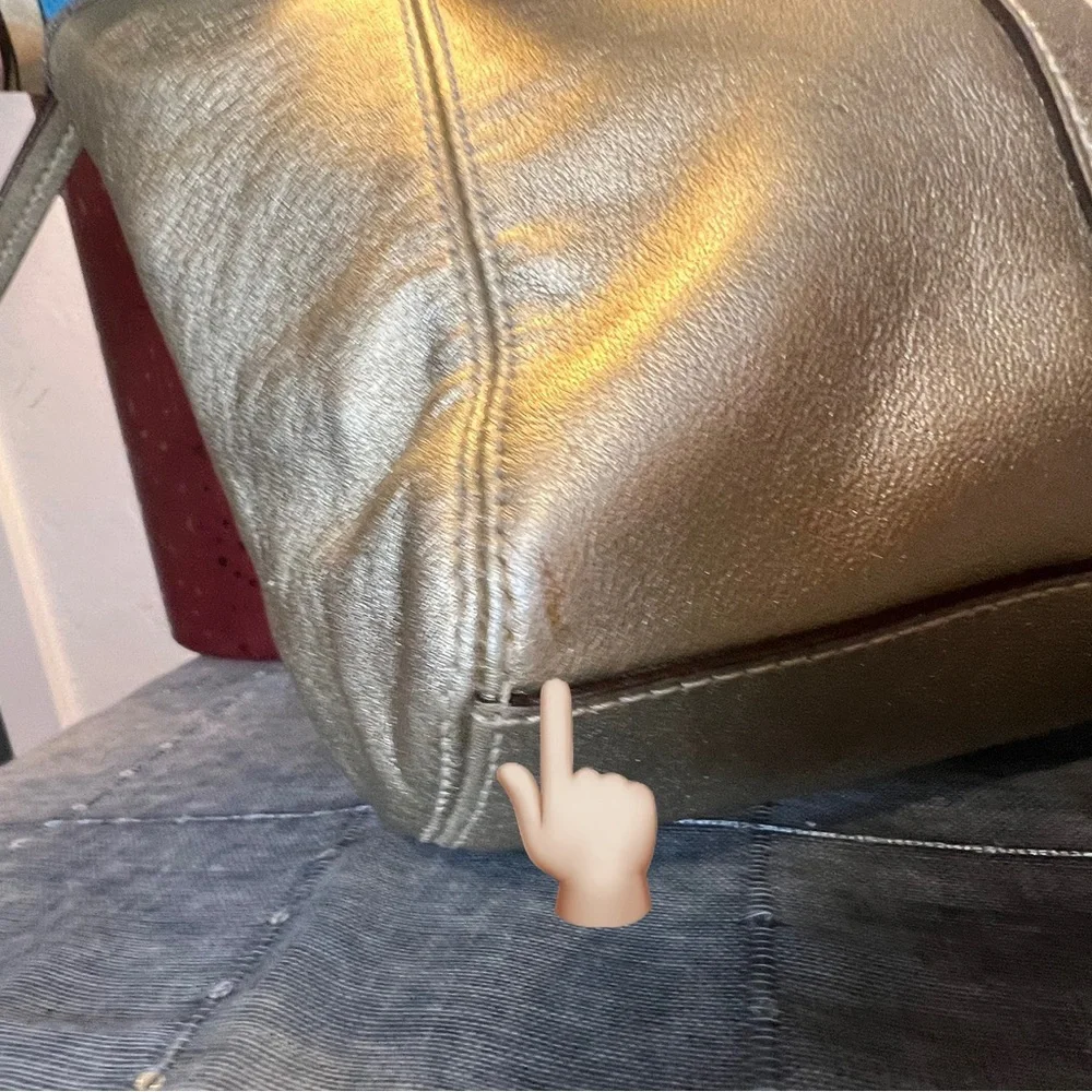 Coach 2008 Leah Gold Metallic Mini Tote Bag Creed J0868-42416 - Picture 11 of 16